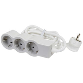 Bloco 3 Tomadas sem Interruptor 5 mts Branco