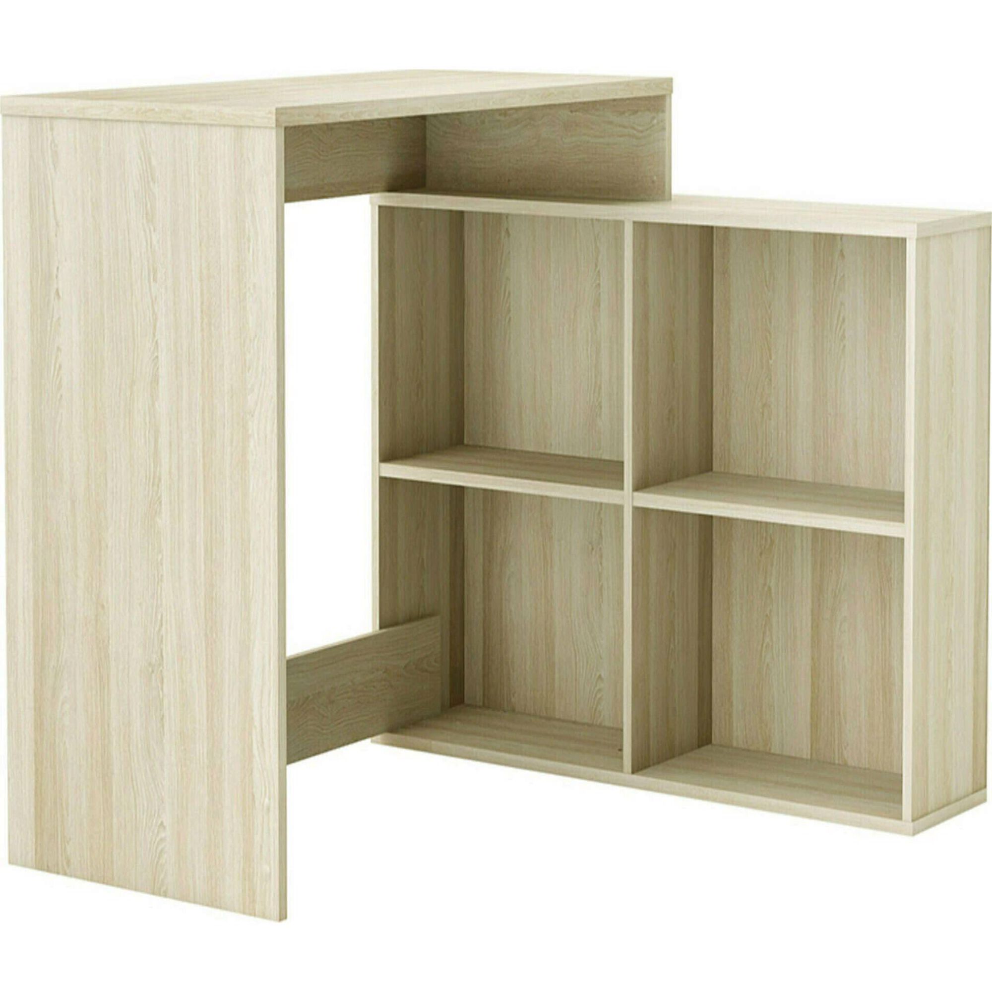 Secretária de Canto com Prateleiras 112x101 x77cm Carvalho Corner Secretária de Canto com Prateleiras 112x101 x77cm Carvalho Corner