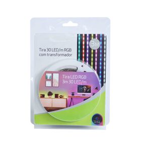 Fita LED RGB com Transformador 3mts
