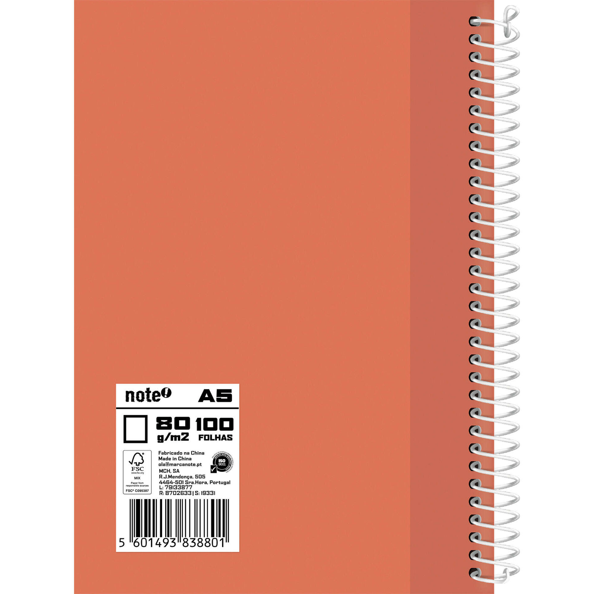 Caderno A5 100 Folhas Pautado (v&aacute;rias cores) Note!
