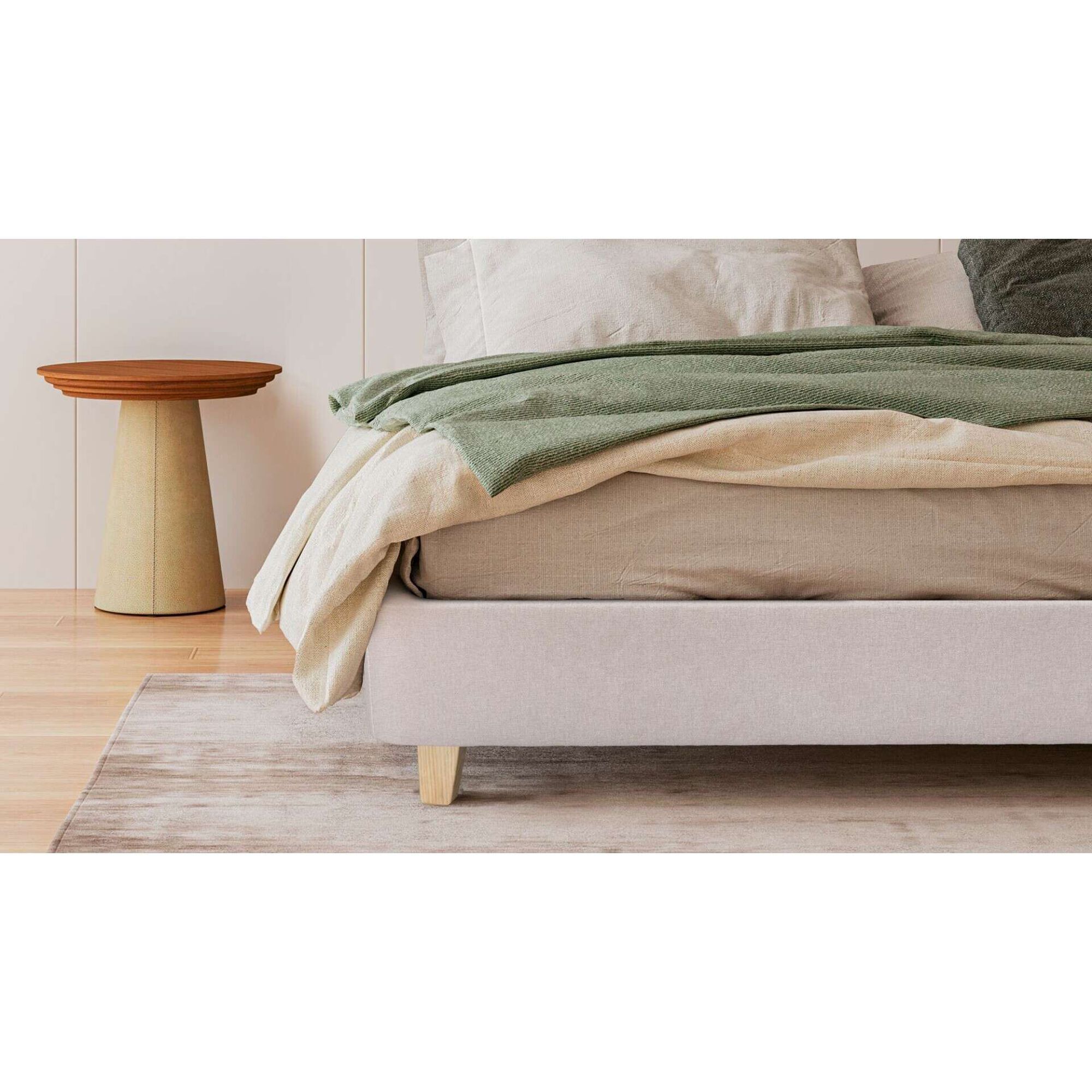 Sommier Nara White P&eacute;s Retangulares Madeira Clara Dreamura