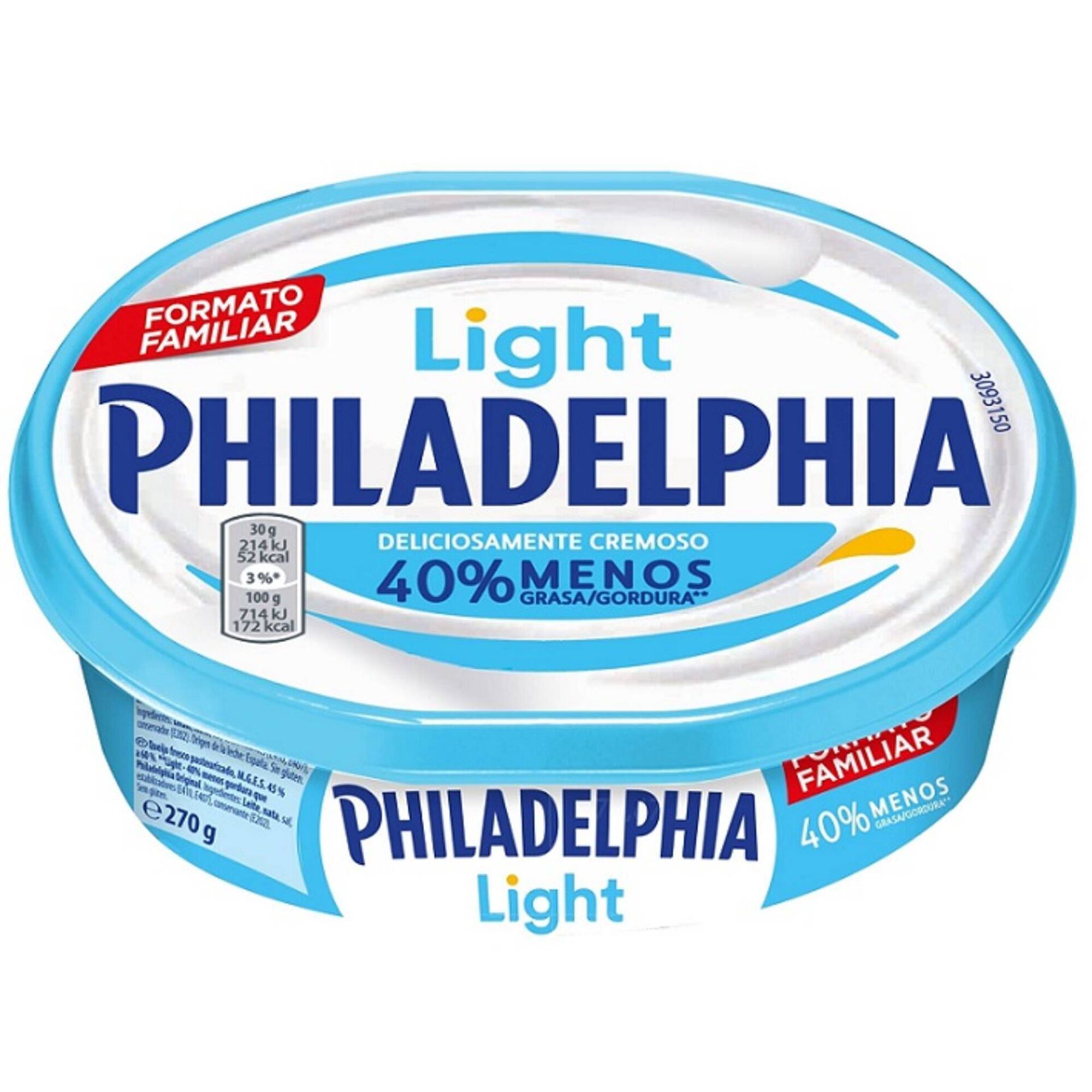 Queijo Creme Light para Barrar Familiar