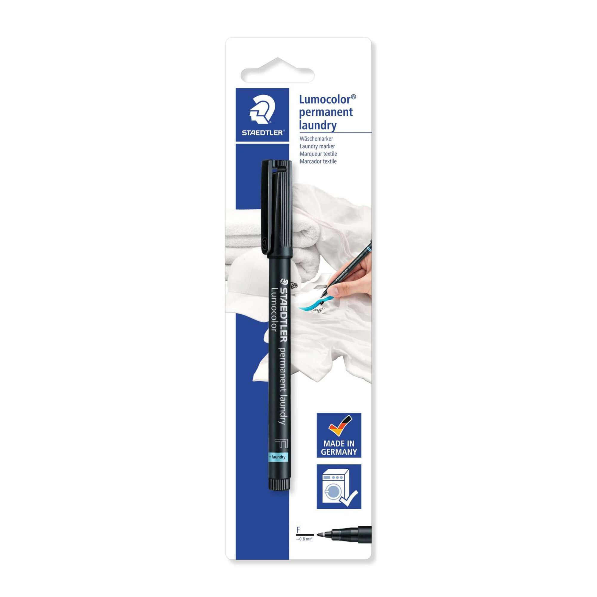 Marcador Permanente de Tecidos de Tinta Preta Staedtler