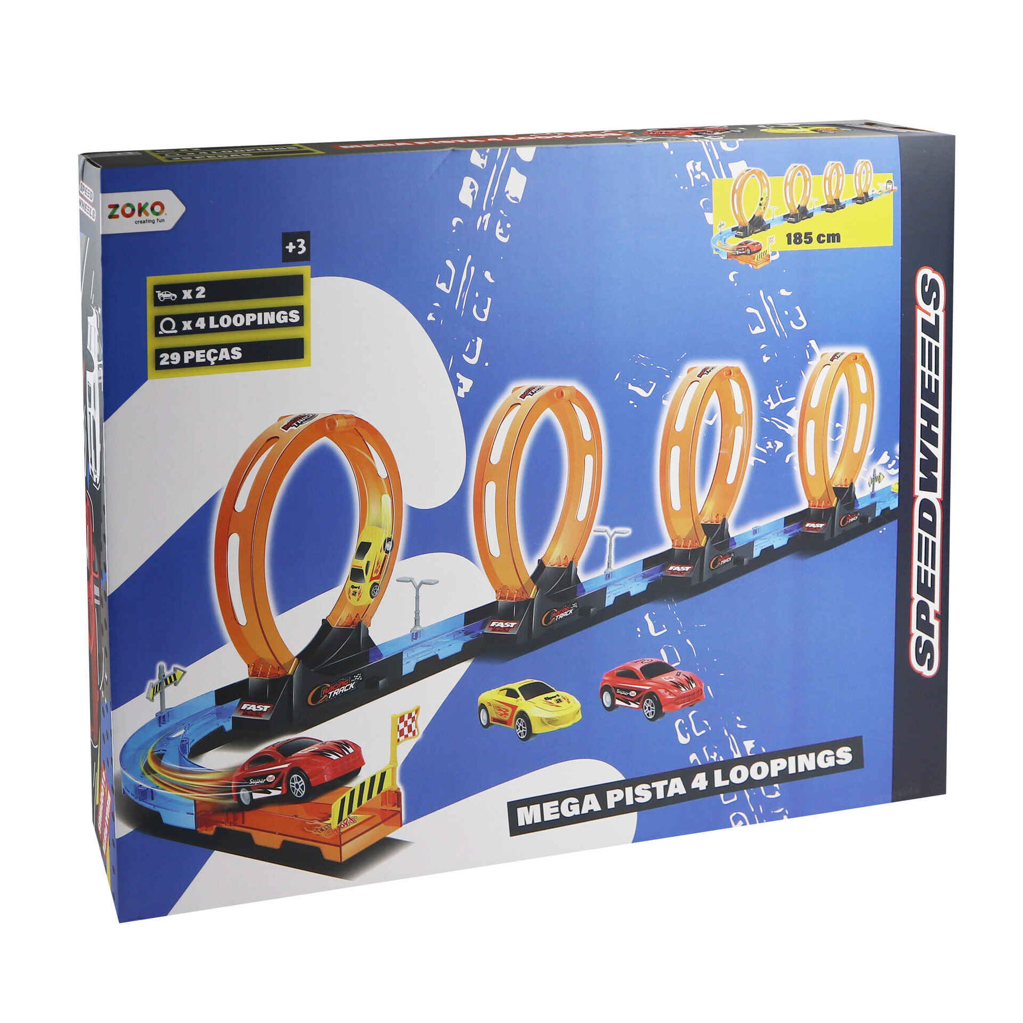 Mega Pista com 4 Loopings Mega Pista com 4 Loopings