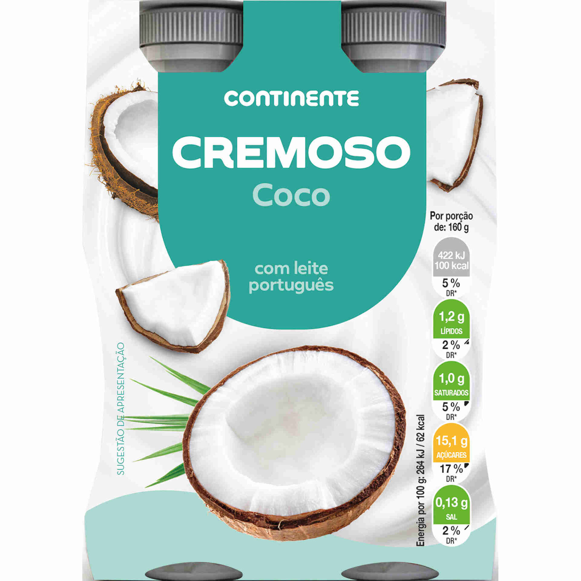 Iogurte L&iacute;quido Cremoso Coco Continente