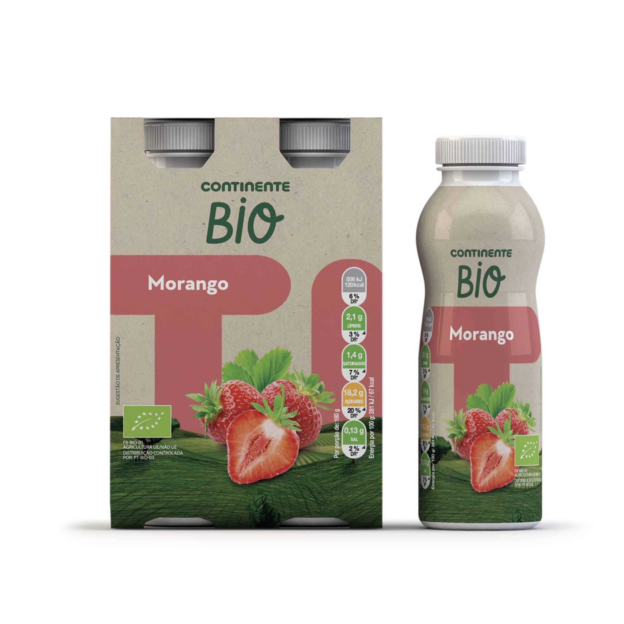 Iogurte Líquido Morango Biológico Iogurte Líquido Morango Biológico