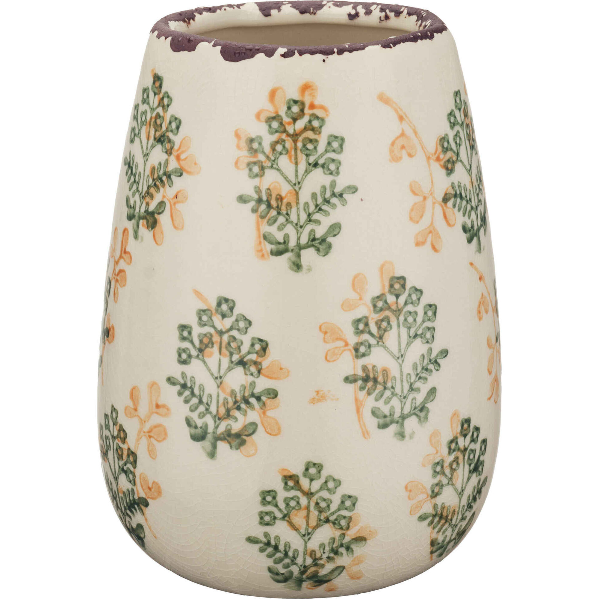 Jarra Flores Vintage 13,8x19cm Bege Kasa