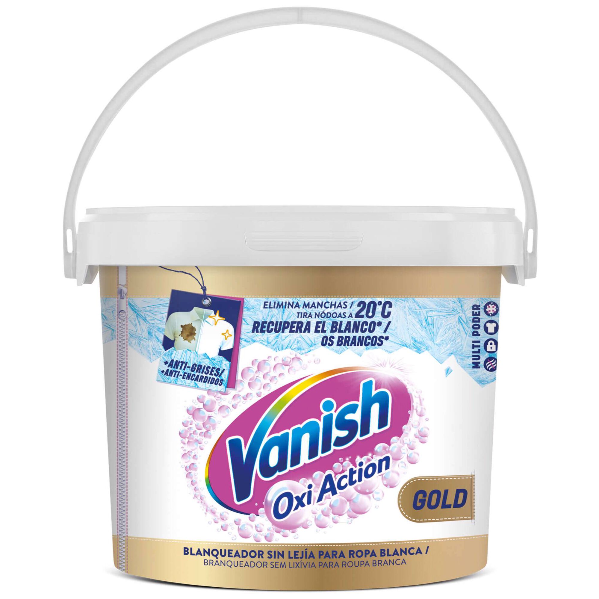 Tira N&oacute;doas P&oacute; Oxi Action Roupa Branca Vanish