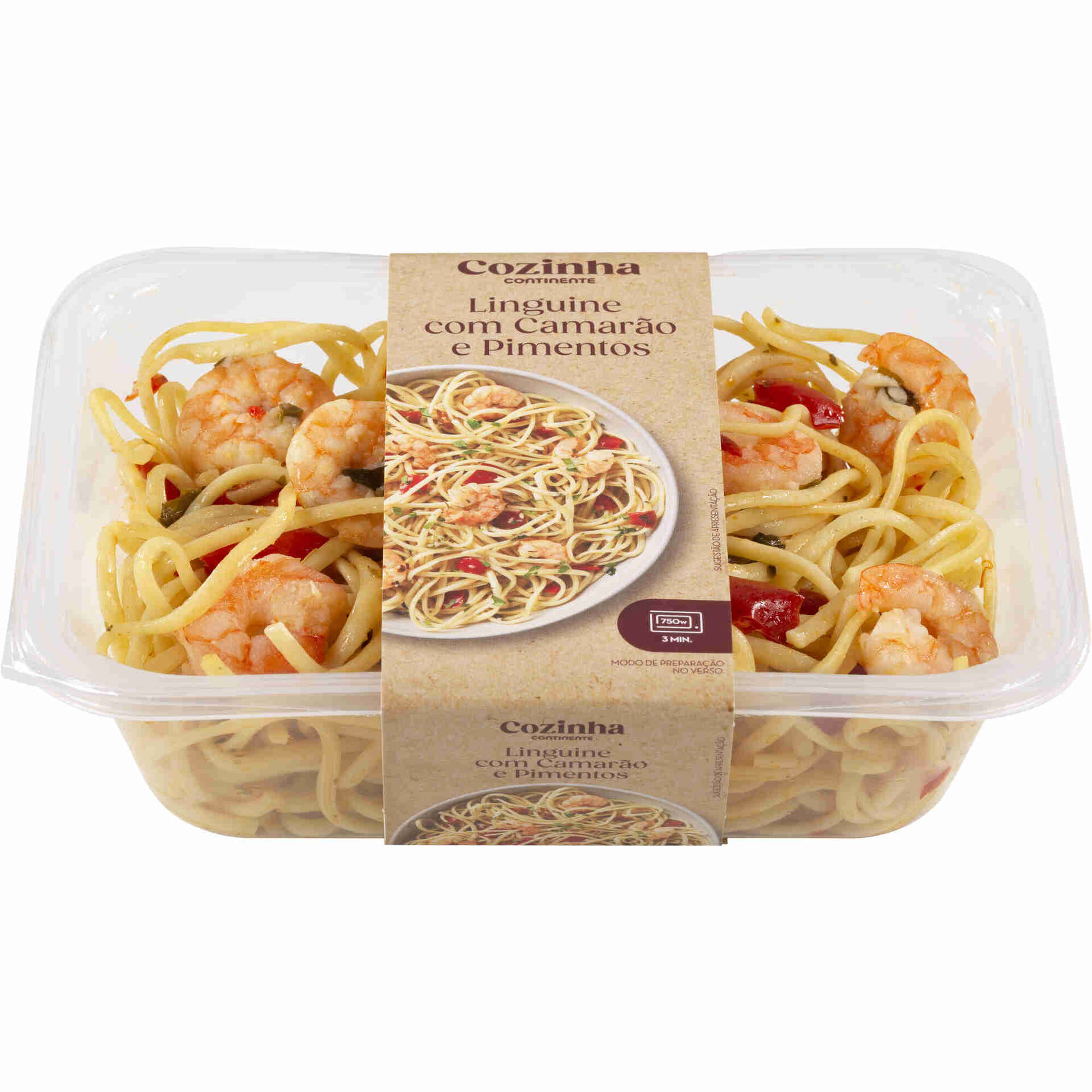 Linguine com Camar&atilde;o e Pimentos Cozinha Continente