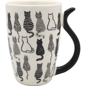 Caneca 380ml Riscas Asa com Cauda