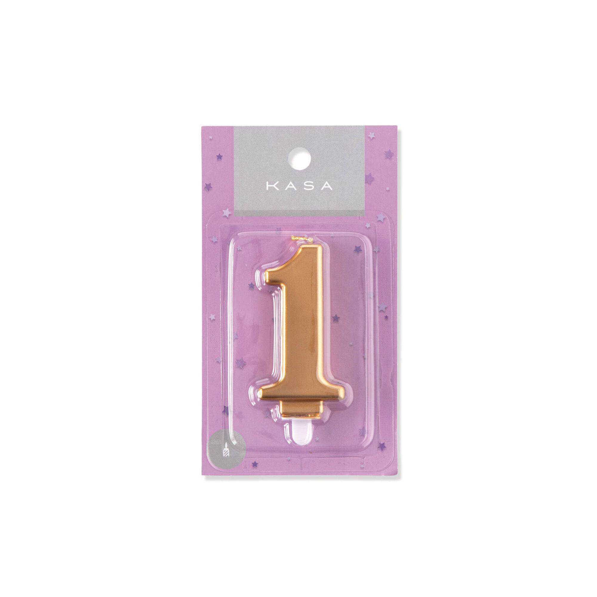 Vela Nº1 8cm Dourado