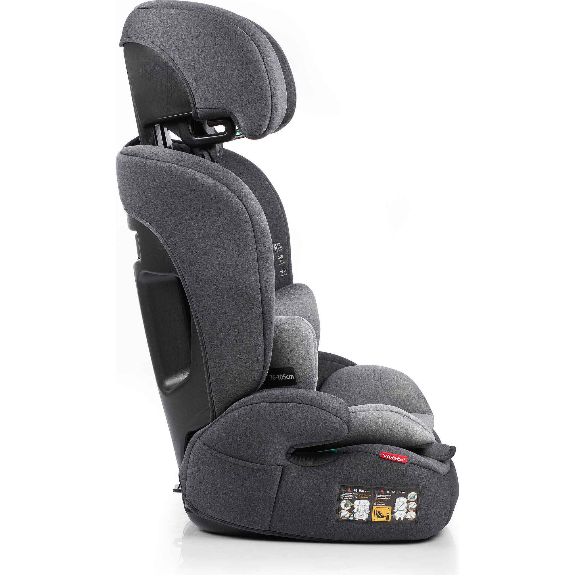 Cadeira Auto I-Size 76-150cm Cinza Kali Vivitta