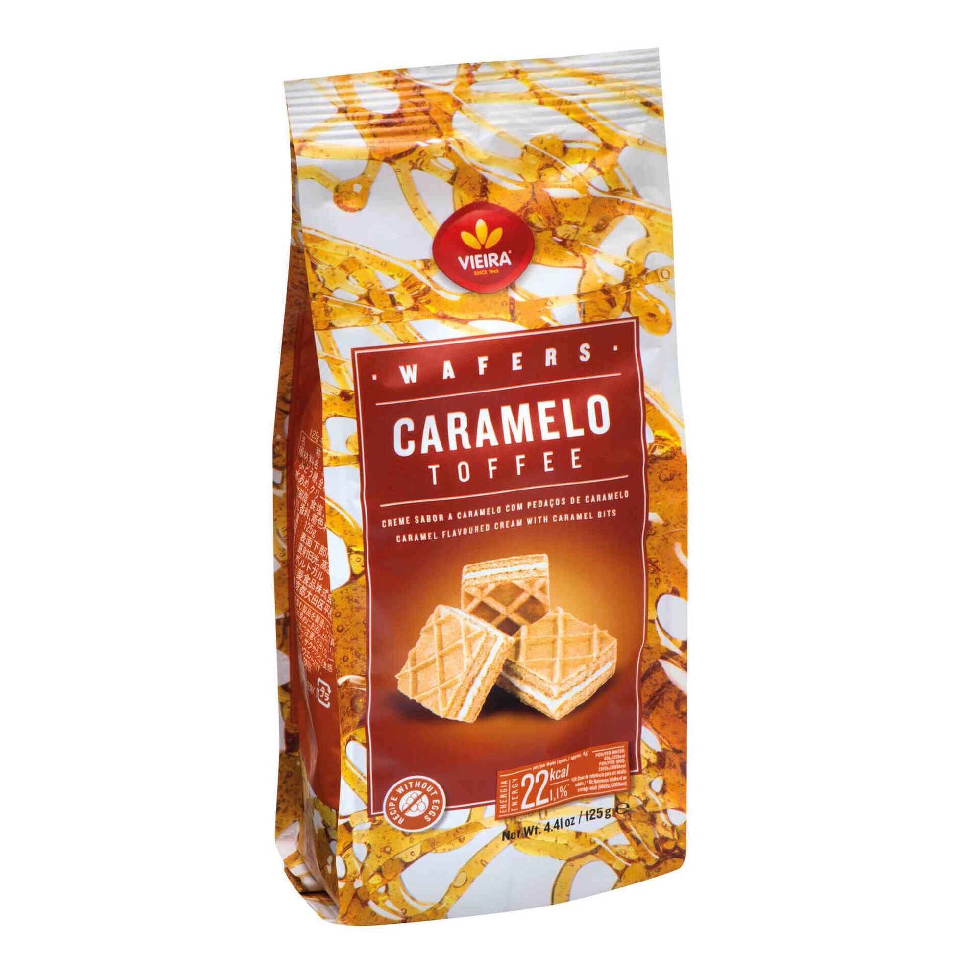 Bolachas Wafers de Caramelo Cubos Bolachas Wafers de Caramelo Cubos