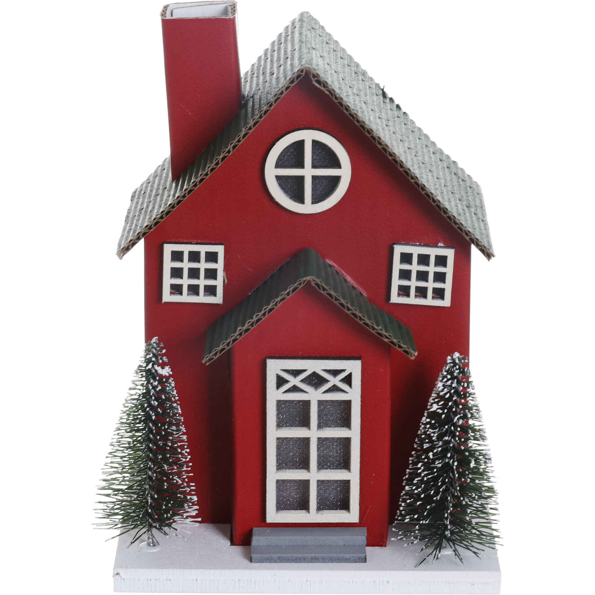 Casinha Vermelha 14cm com Luz