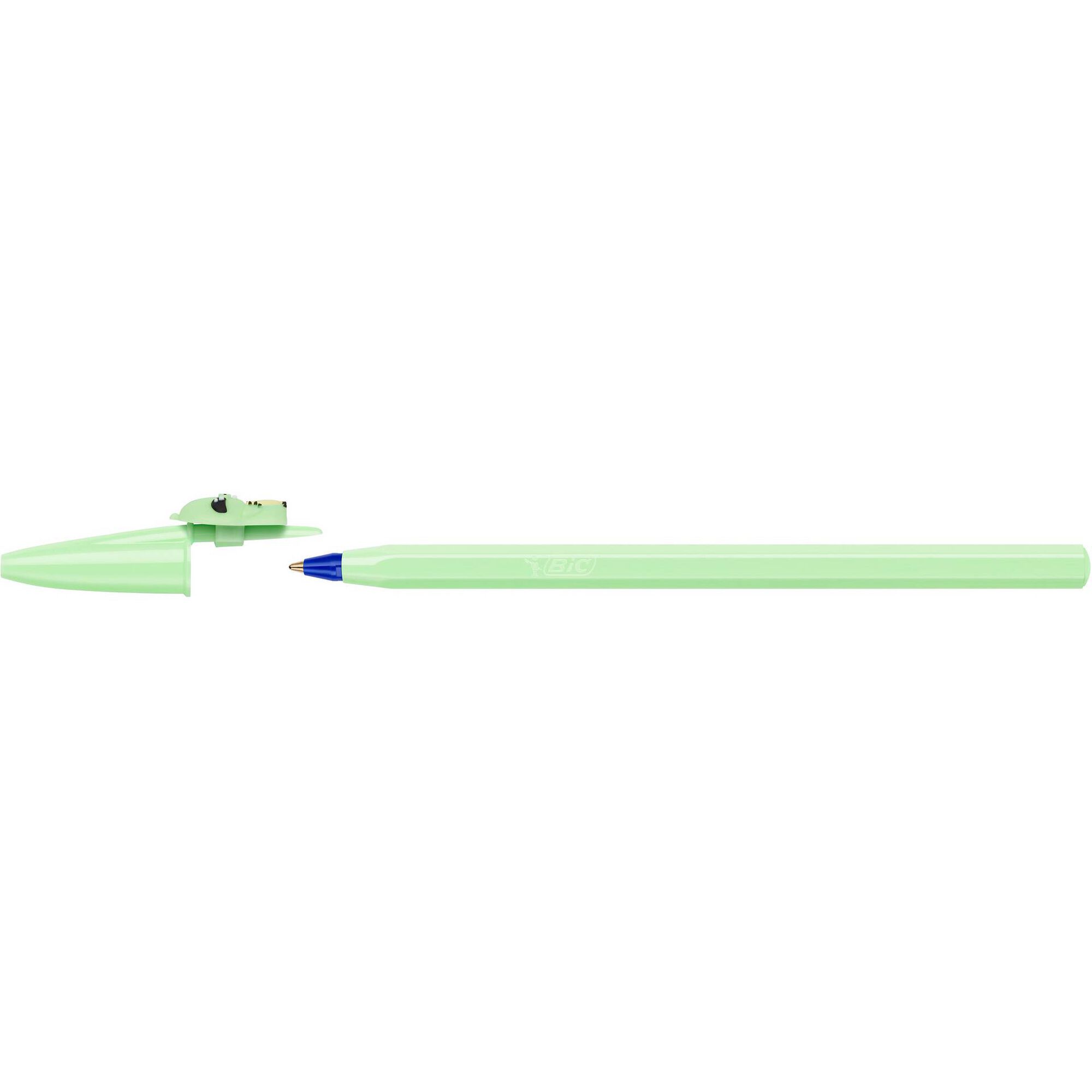 Esferogr&aacute;fica Cristal Figurine Tubar&atilde;o e Crocodilo Bic