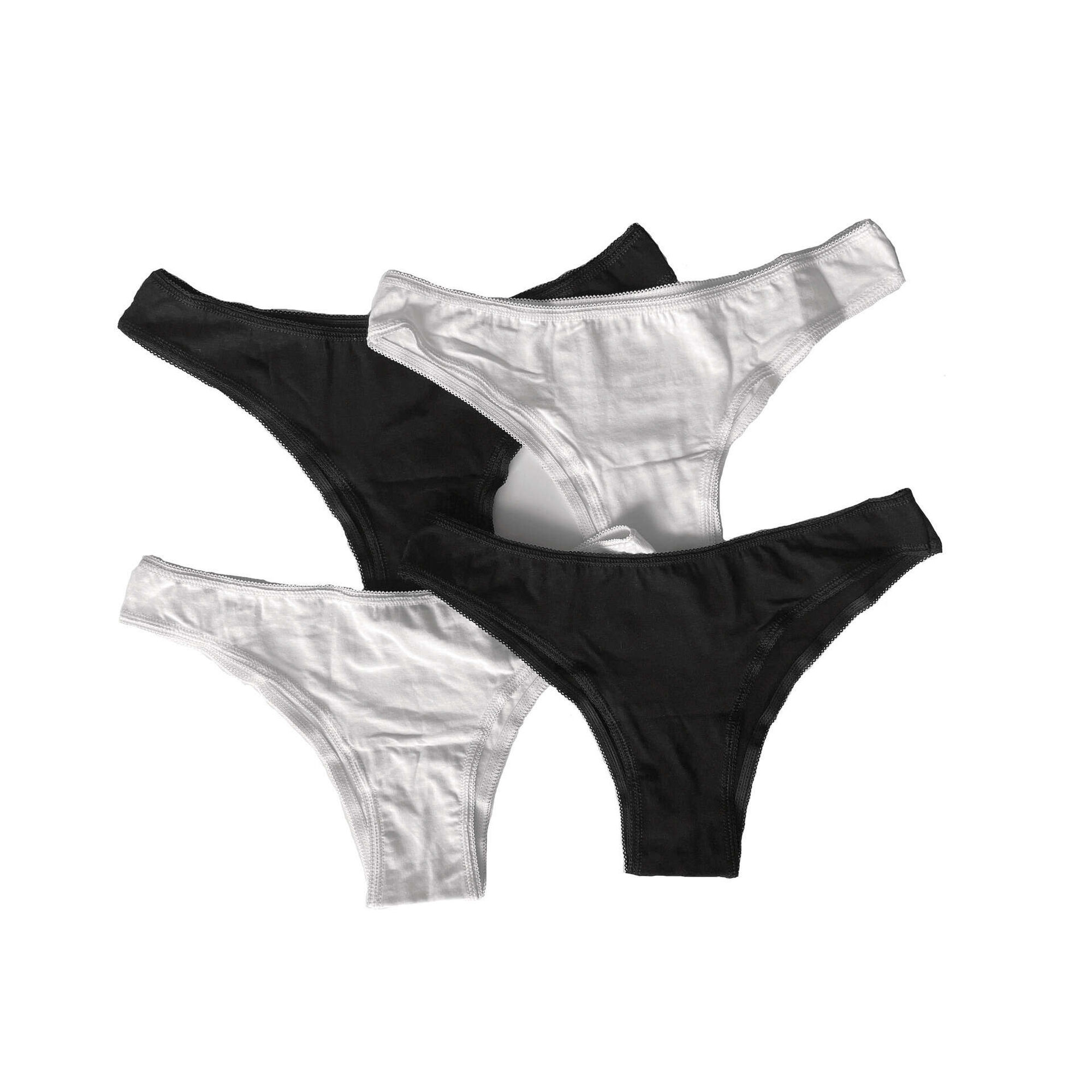 Conjunto 4 Cuecas Mulher Algodão (vários tamanhos) Conjunto 4 Cuecas Mulher Algodão (vários tamanhos)