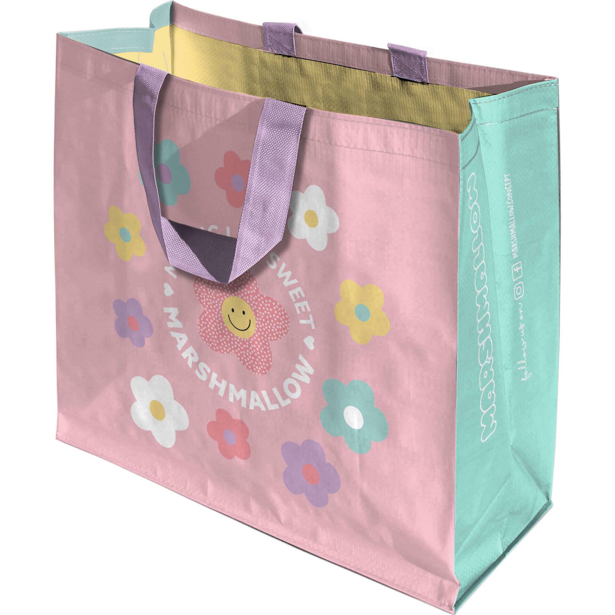 Saco Compras Flor Sorridente 39L