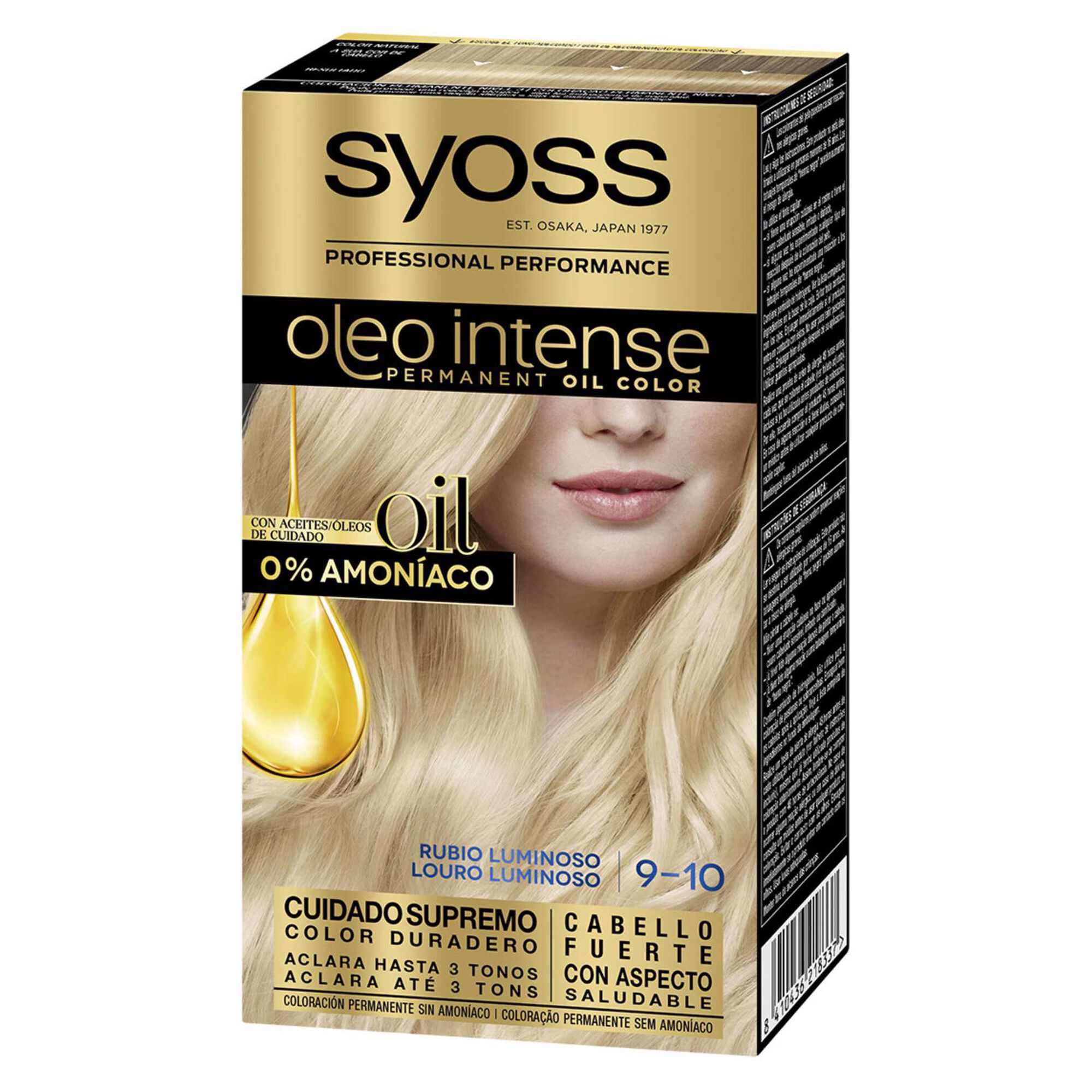 Coloração Permanente Oleo Intense Louro Luminoso 9.10
