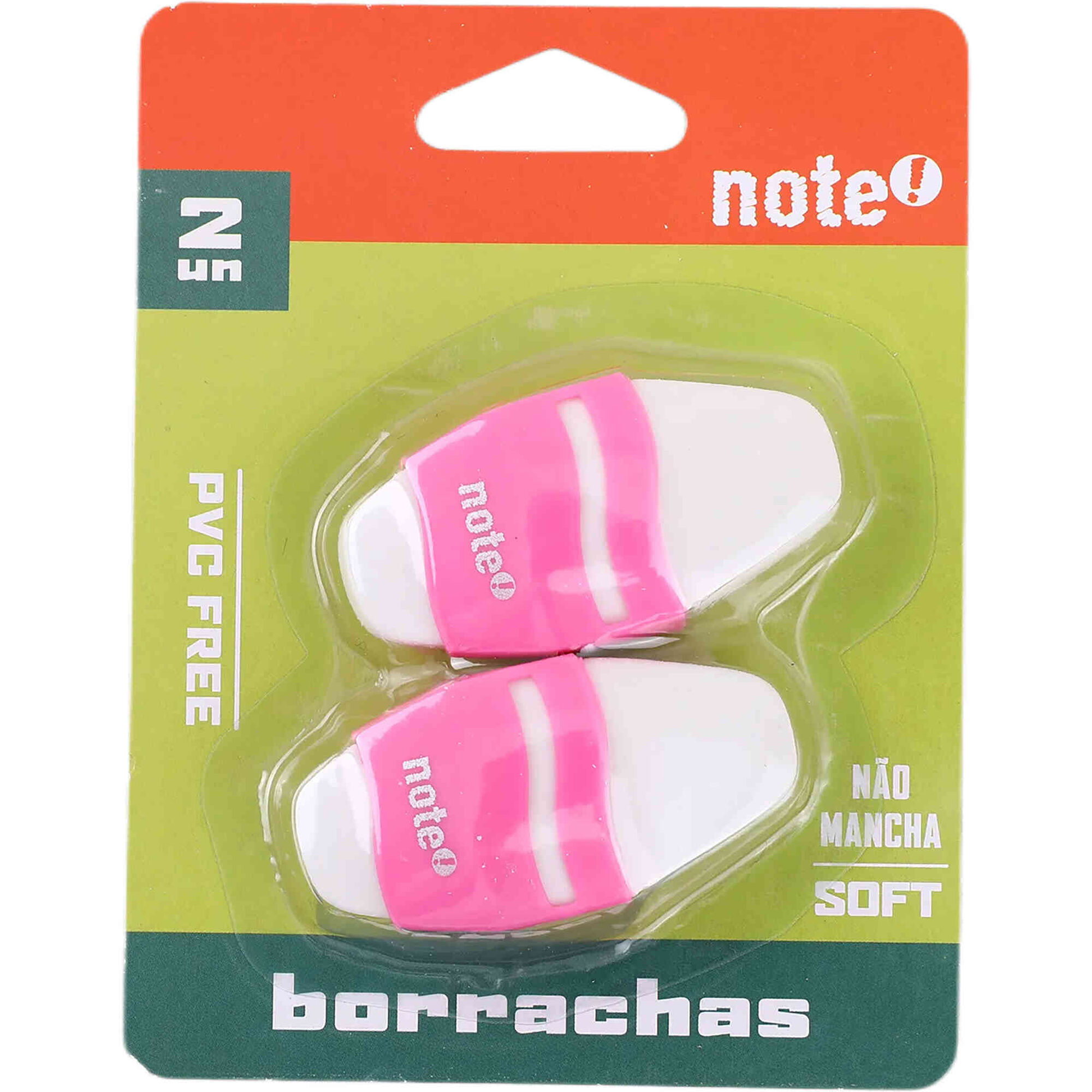 Conjunto 2 Borrachas Brancas em Onda (v&aacute;rias cores) Note!