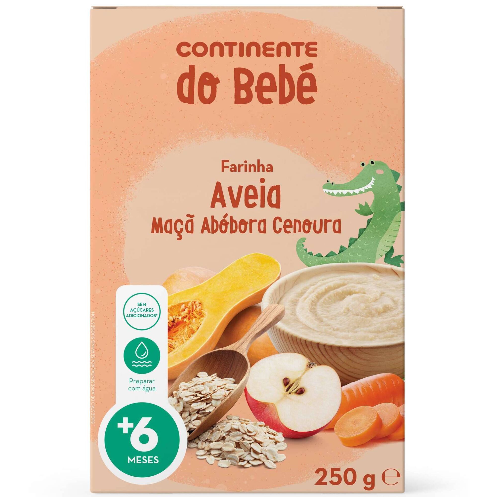 Infantil Farinha Láctea Aveia, Maçã, Abóbora e Cenoura +6 Meses Infantil Farinha Láctea Aveia, Maçã, Abóbora e Cenoura +6 Meses