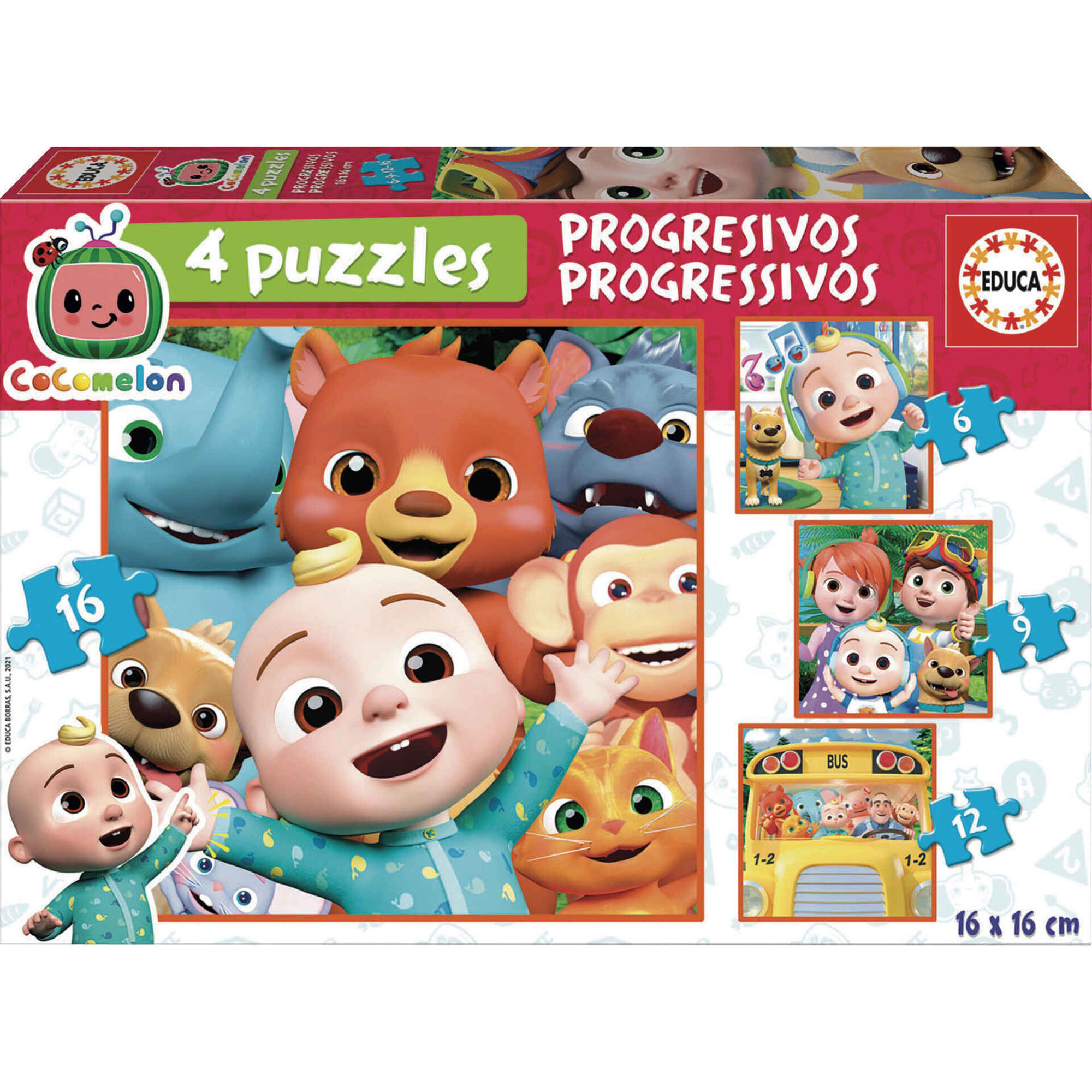 4 Puzzles Progressivos Disney 12 a 25 Pe&ccedil;as (v&aacute;rios modelos)