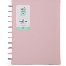 Caderno Smart Espiral A4 Pautado Rosa