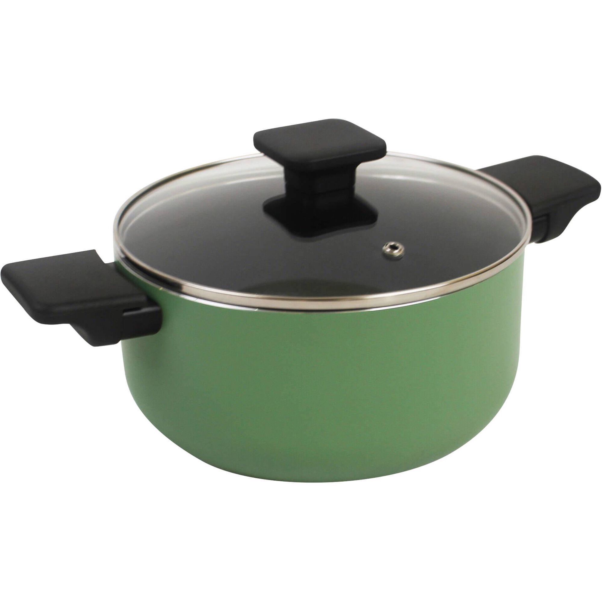 Ca&ccedil;arola 24cm Cer&acirc;mica Square Verde Kasa
