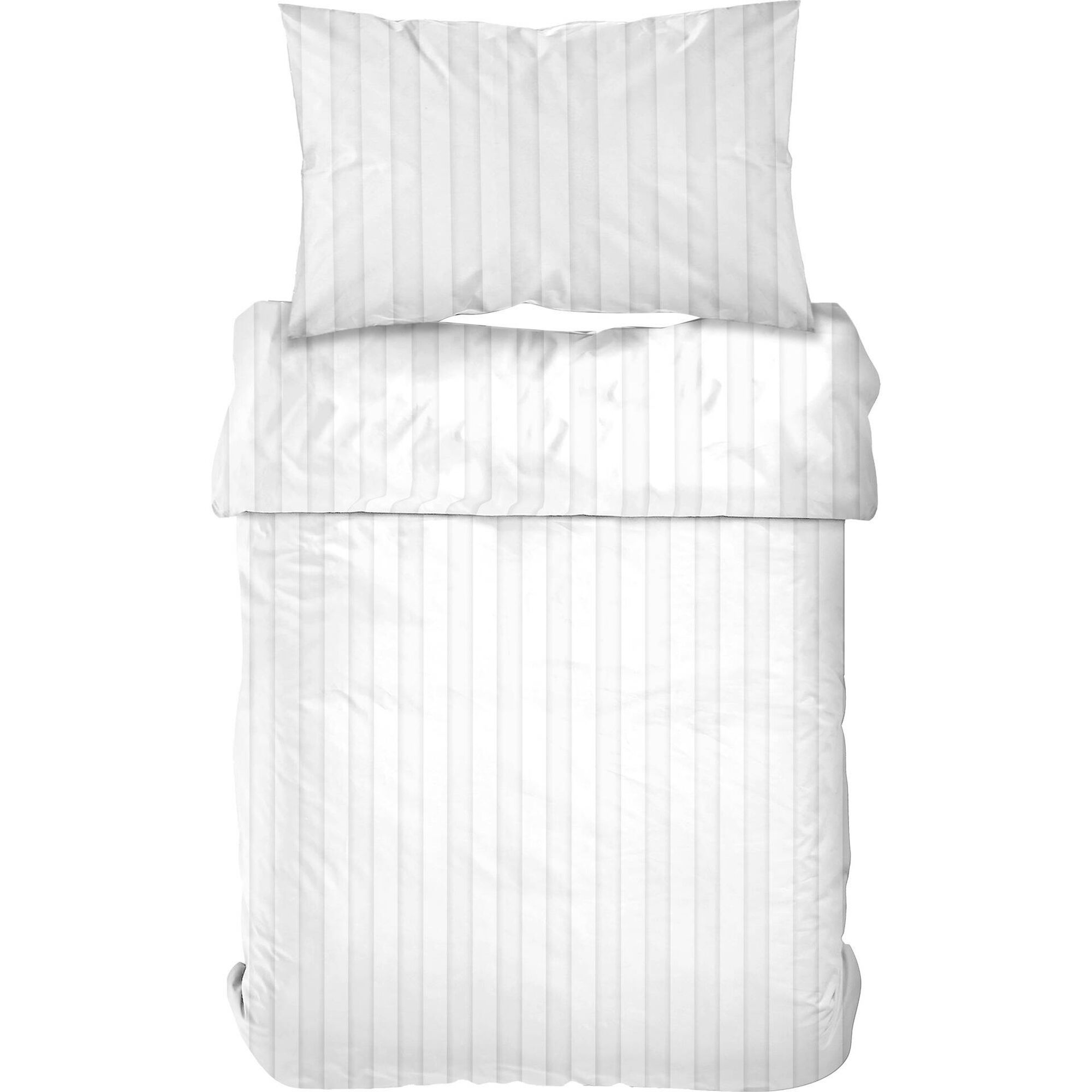 Conjunto Capa Edredão 160x220cm Branco Acetinado Percal