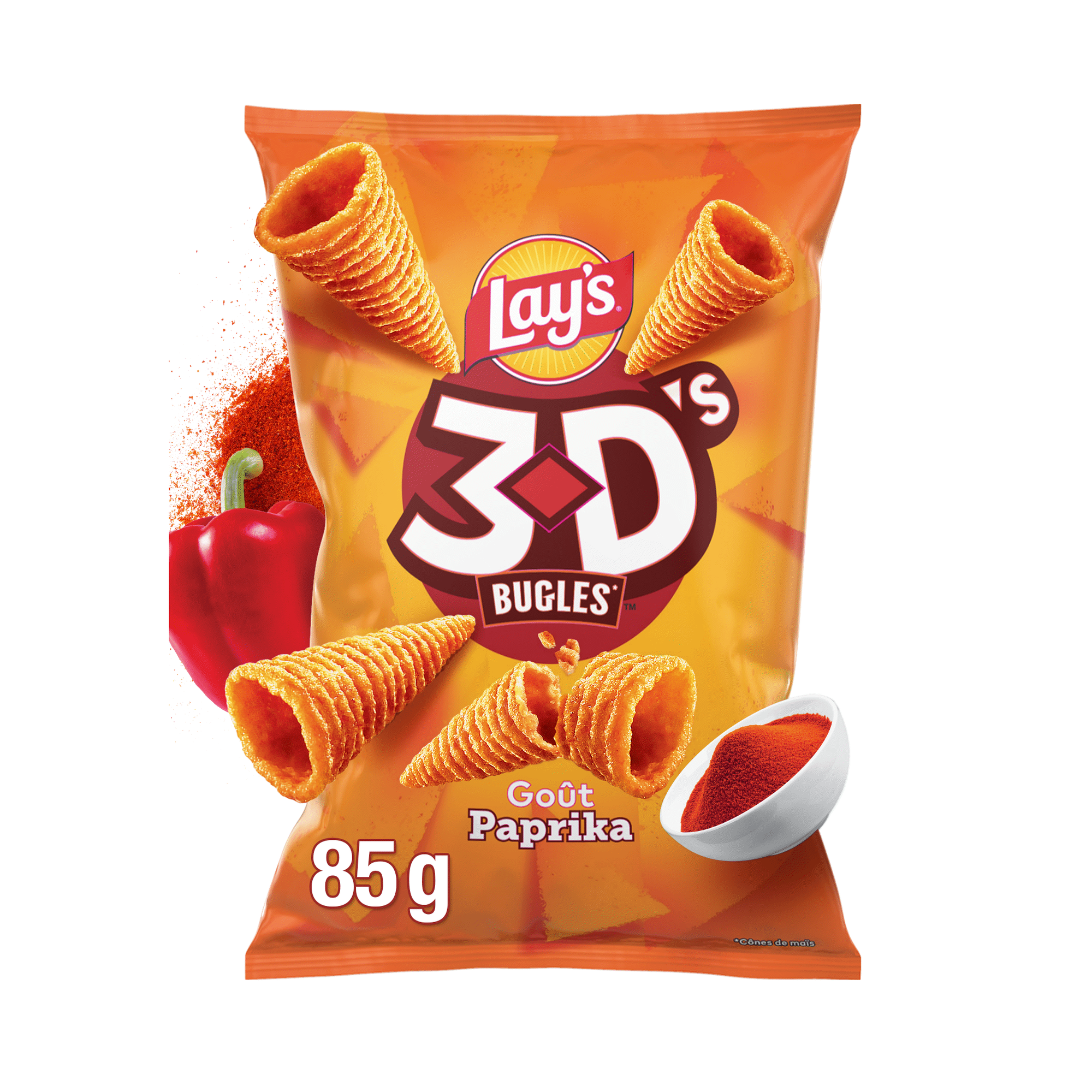 Snacks Milho 3D's Cones Paprika Lay's