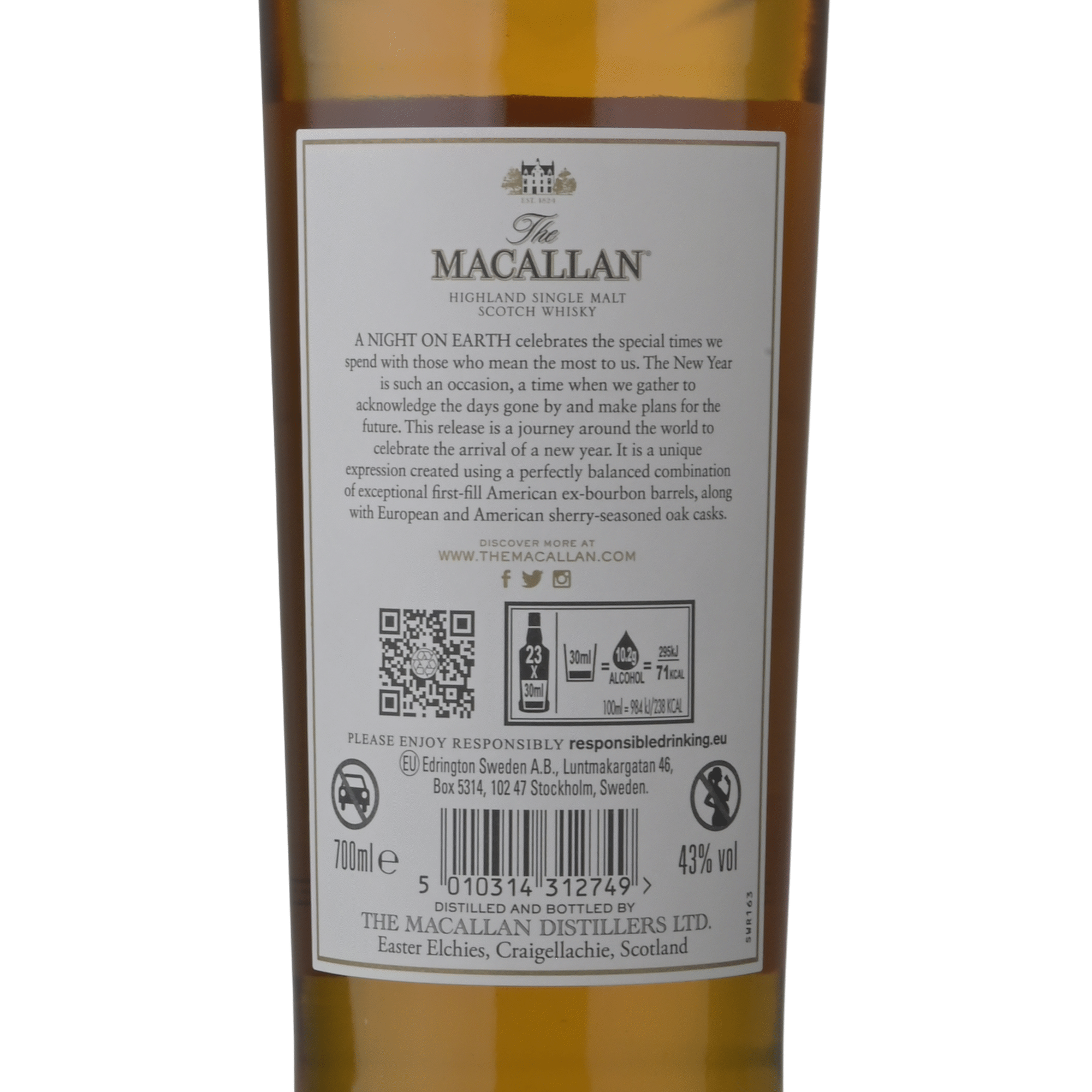 The Macallan Whisky A Night on Earth The Journey Single Malt
