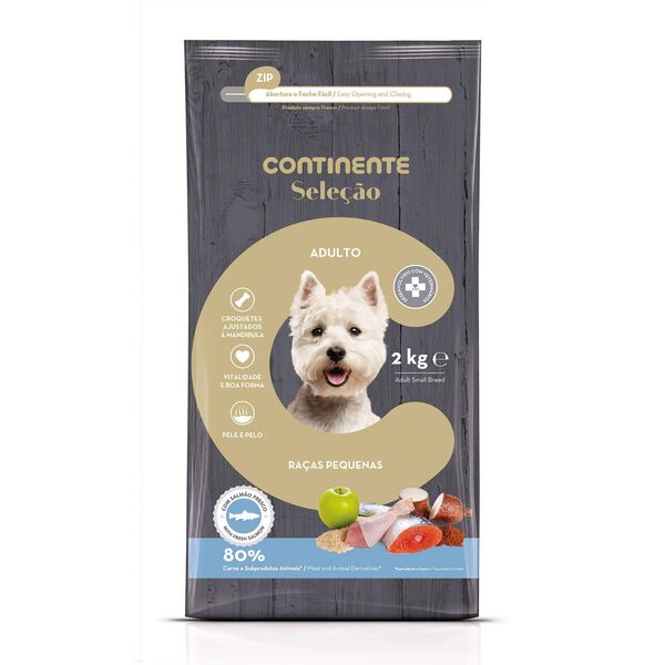 Ração para Cão Adulto Mini Salmão Continente Seleção