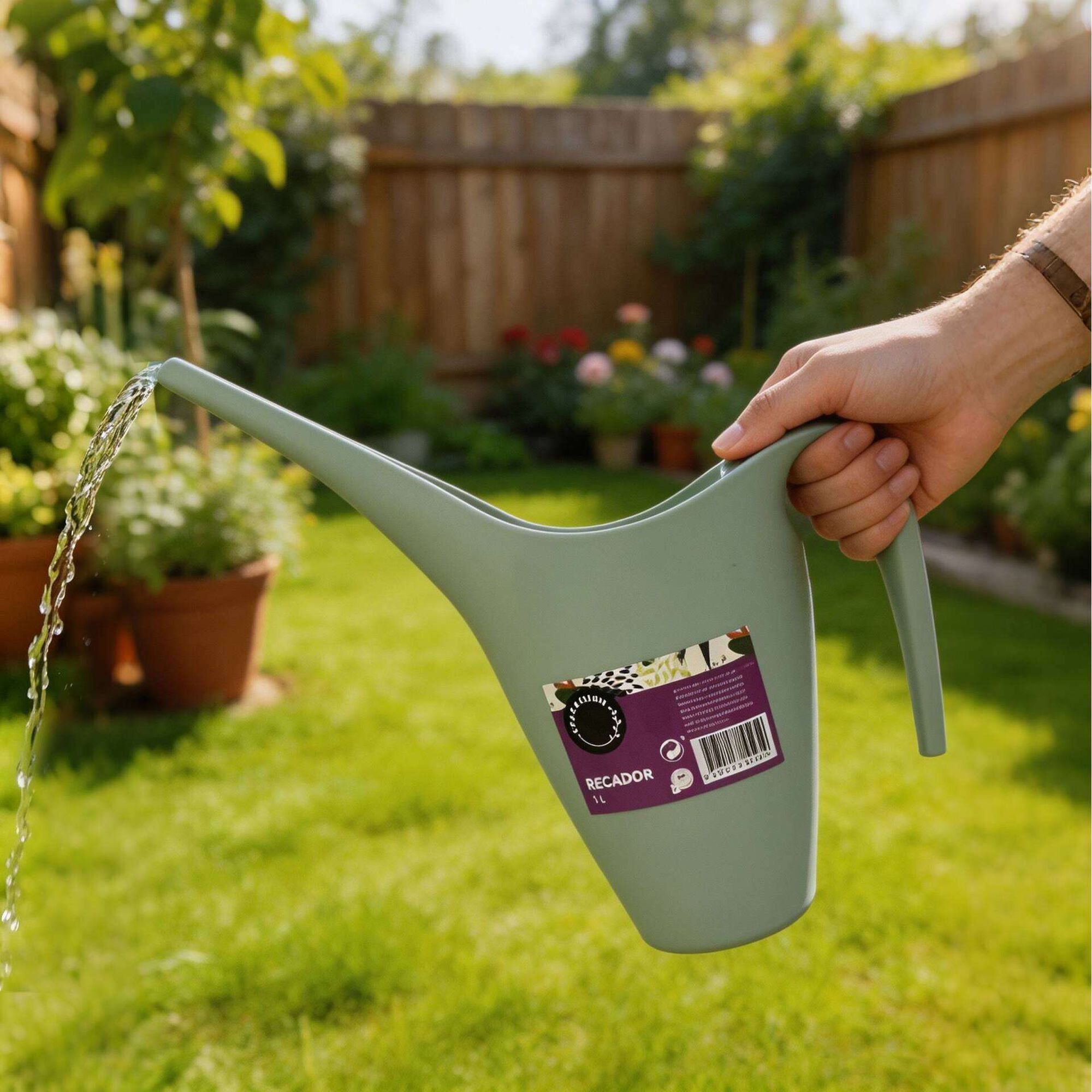 Regador Plantas 1L Verde Delgarden