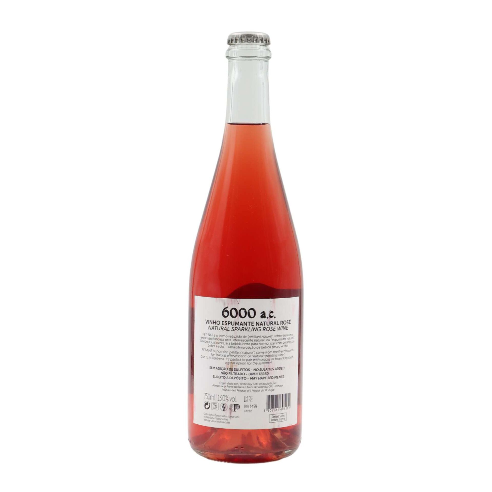 Ponte da Barca 6000AC Pet Nat Ros&eacute; Espumante Portugal
