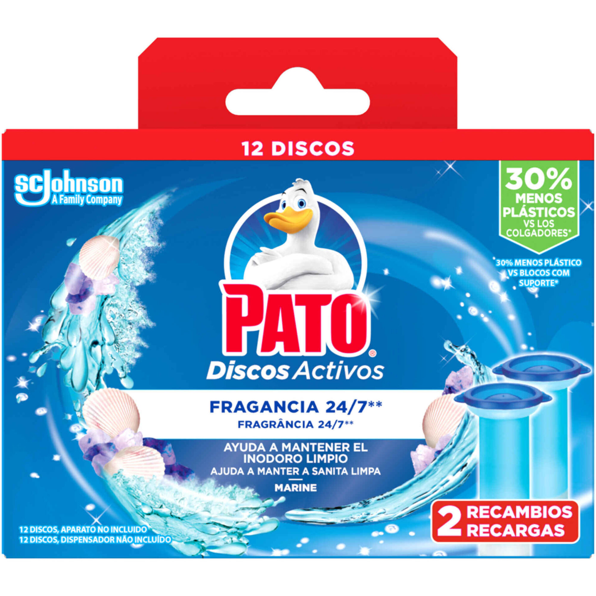 Discos Sanitários Ativos Recargas Marinho