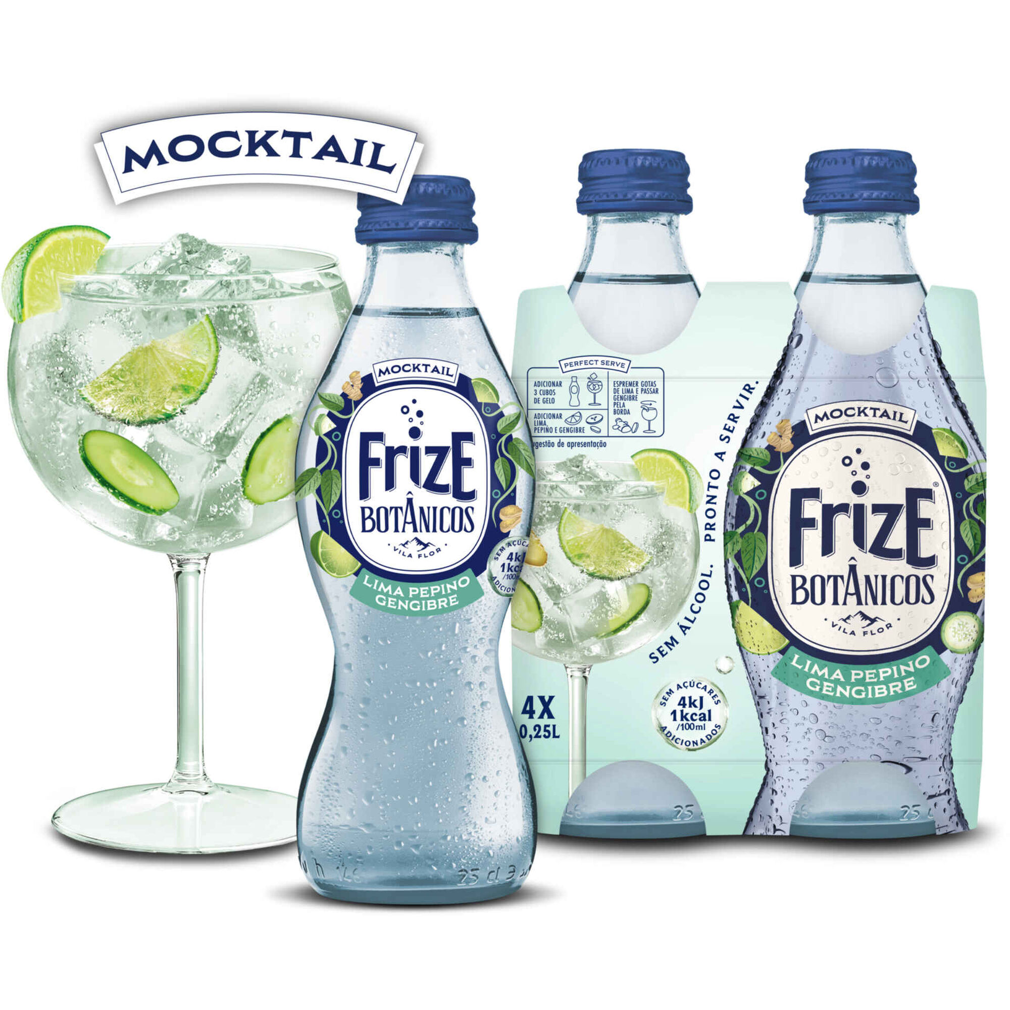 Mocktail Lima, Pepino e Gengibre Bot&acirc;nicos Frize