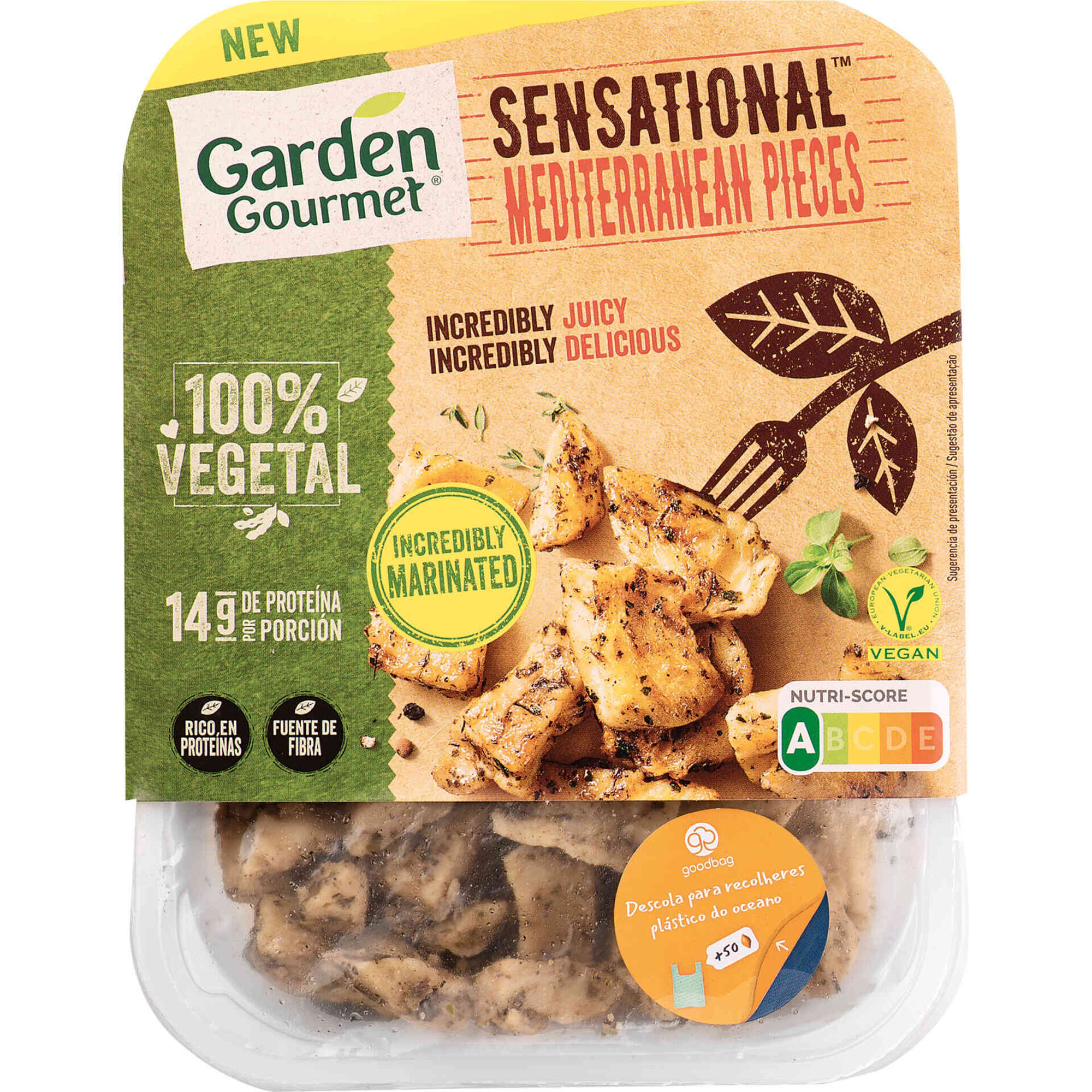 Tiras Marinadas de Prote&iacute;na Vegetal Garden Gourmet