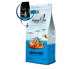 Ra&ccedil;&atilde;o para C&atilde;o Adulto Sardinha happyOne Mediterraneum