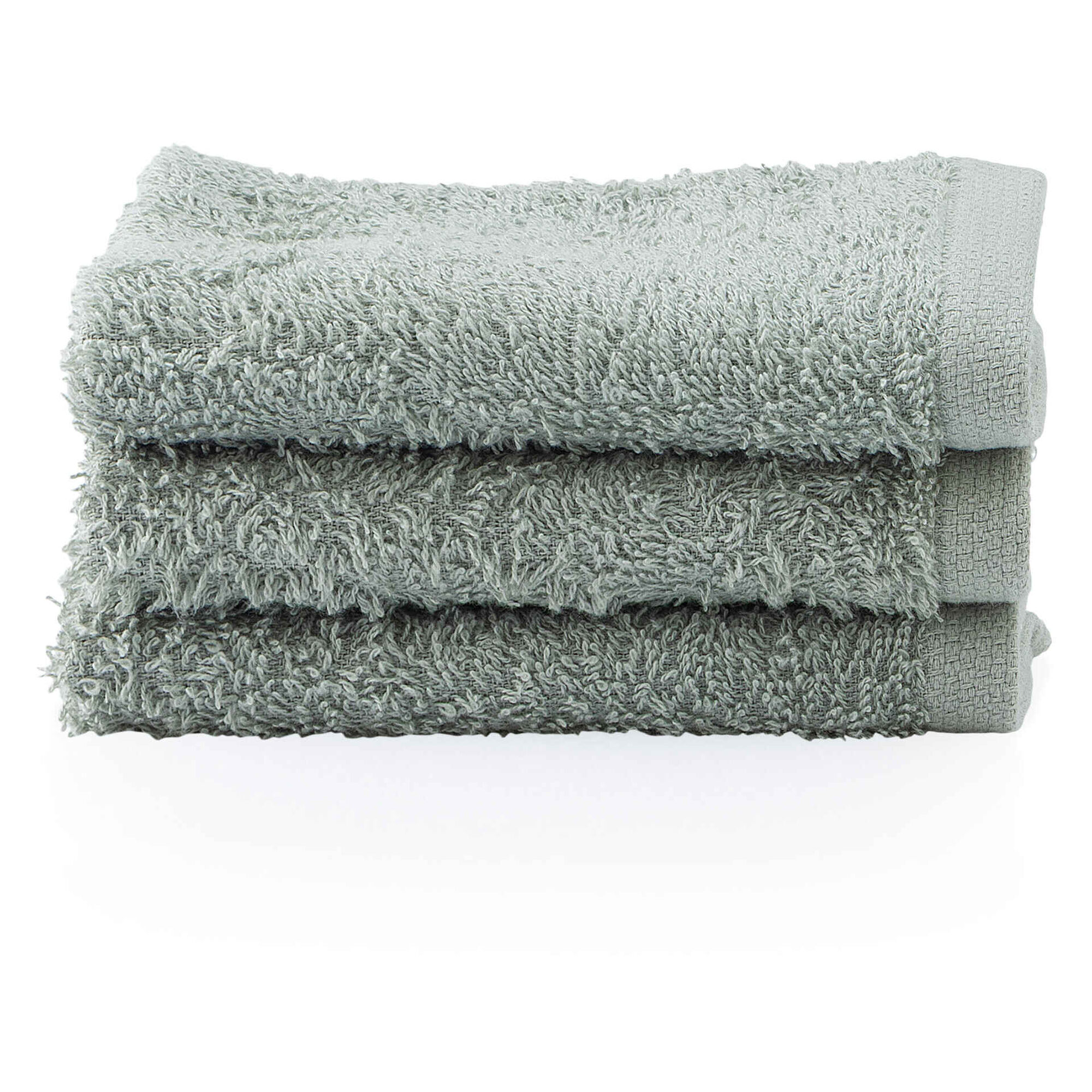 Conjunto 3 Toalhas 30x30cm Suave Verde Claro