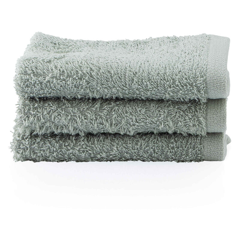 Conjunto 3 Toalhas 30x30cm Suave Verde Claro Kasa