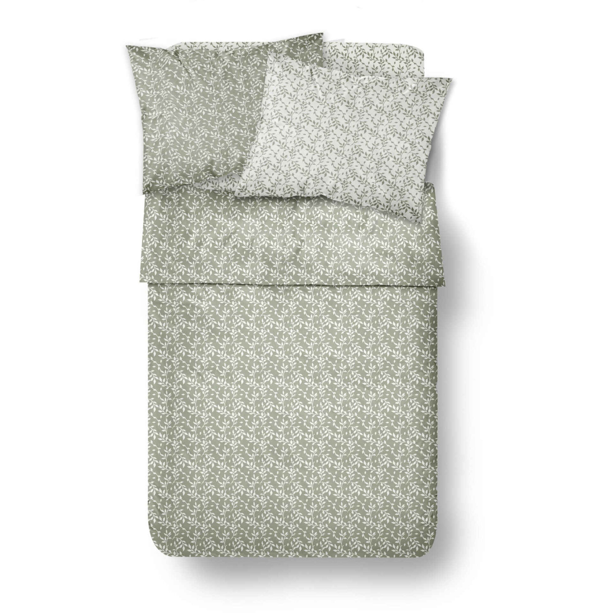 Conjunto Len&ccedil;&oacute;is Acetinado Folhas