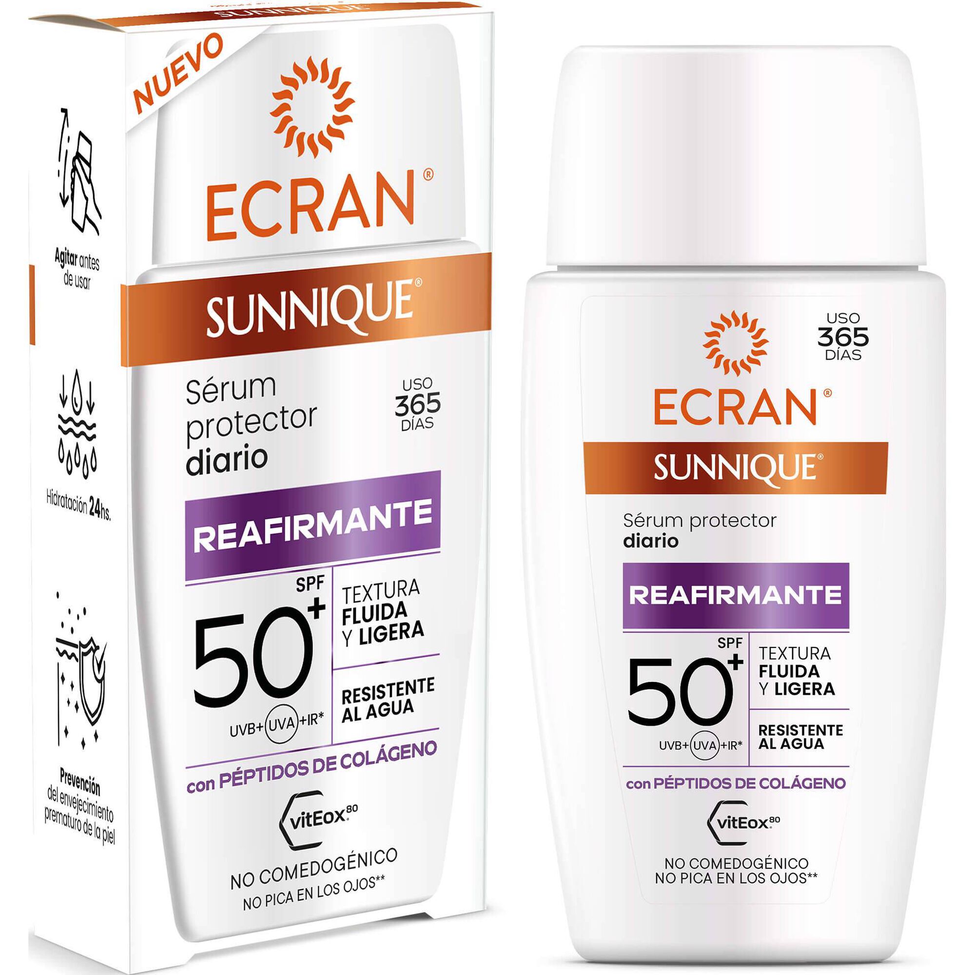 Protetor Solar Facial Reafirmante FPS 50+ Ecran
