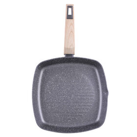 Grelhador Alum&iacute;nio Antiaderente 26x26cm Wood Stone