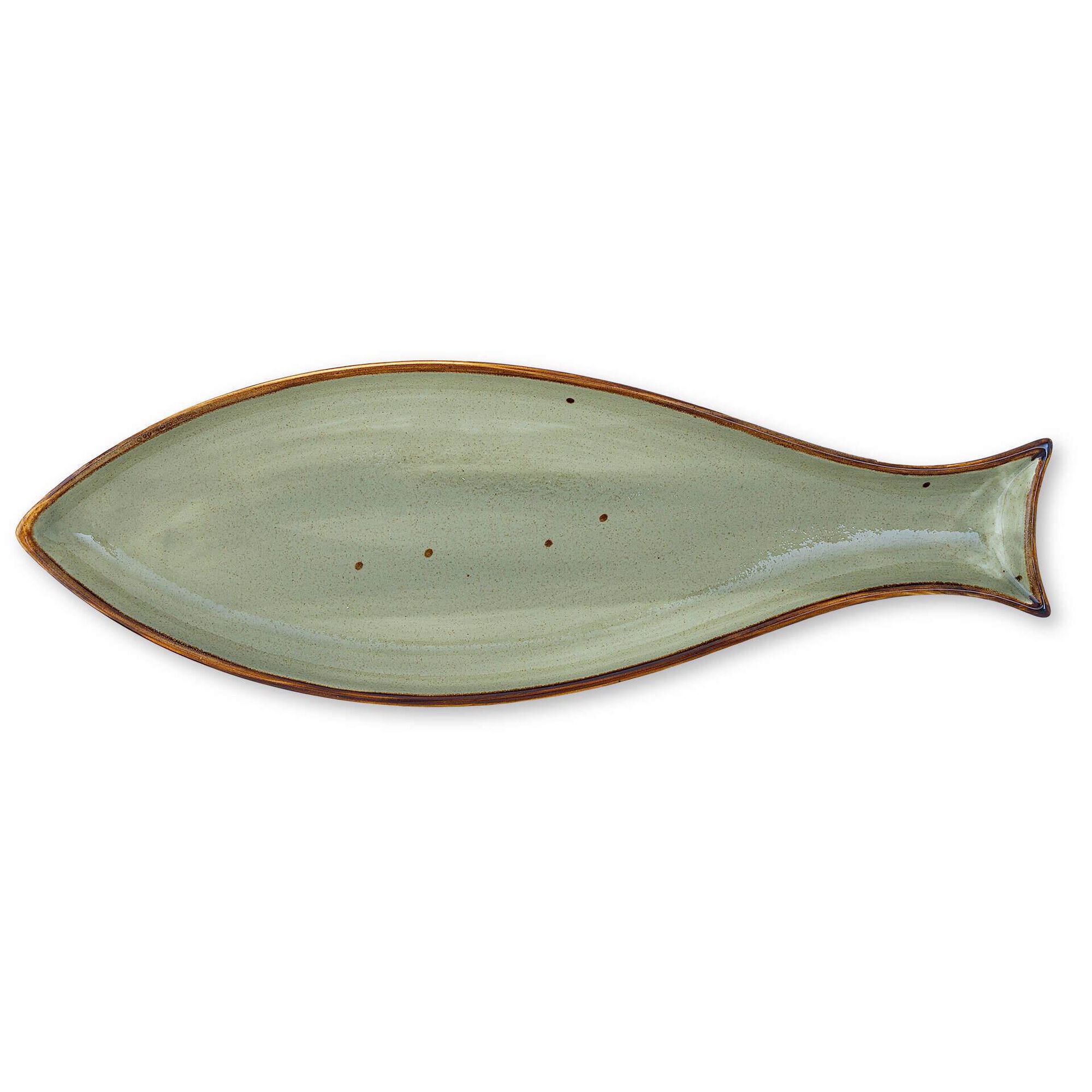Travessa Peixe 32cm Verde Kasa