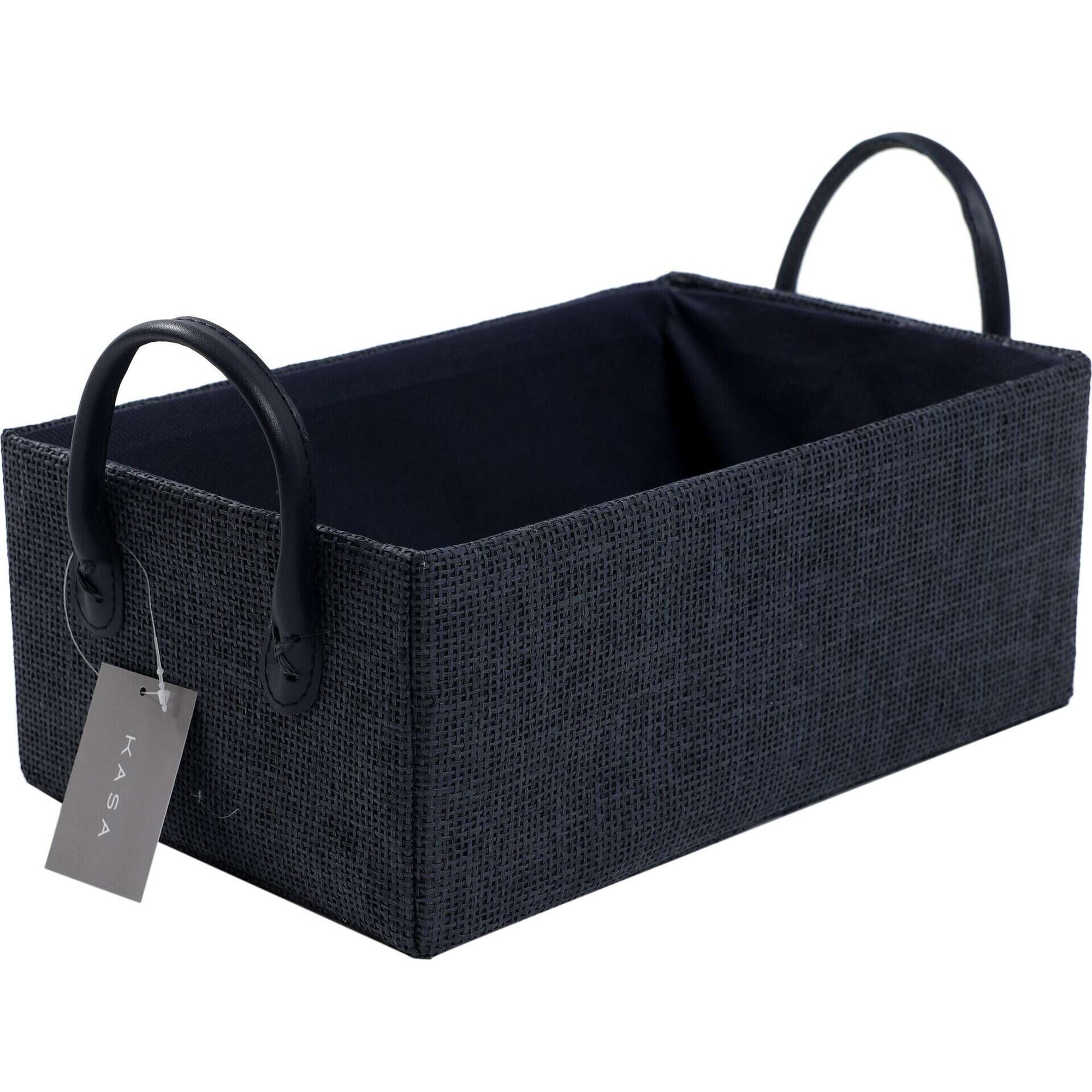 Cesto WC Retangular Alça 38x24x14,5cm Cinza