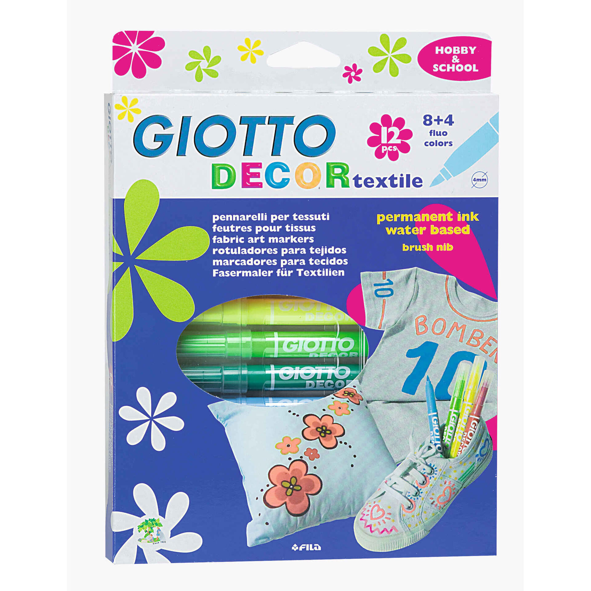 Marcadores de Colorir para Têxteis Marcadores de Colorir para Têxteis