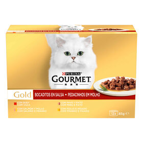 Comida Húmida para Gato Pedacinhos em Molho Seleção Sabores