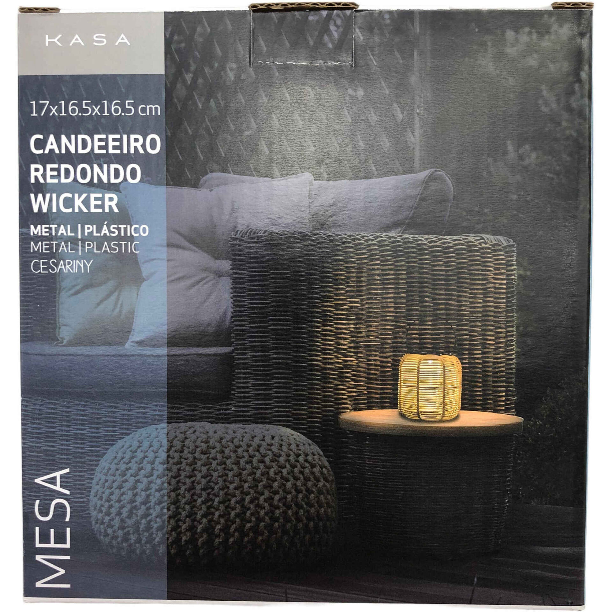 Candeeiro Redondo Wicker Kasa