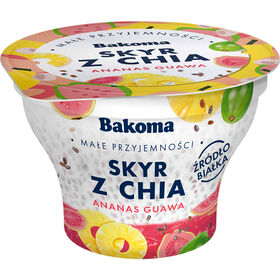 Iogurte Skyr com Chia Anan&aacute;s e Goiaba Bakoma