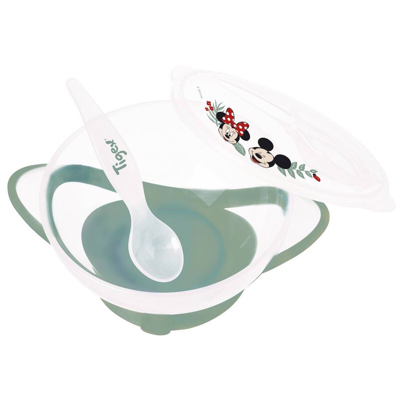 Tigela com ventosa e Colher +6M Mickey e Minnie Tigex