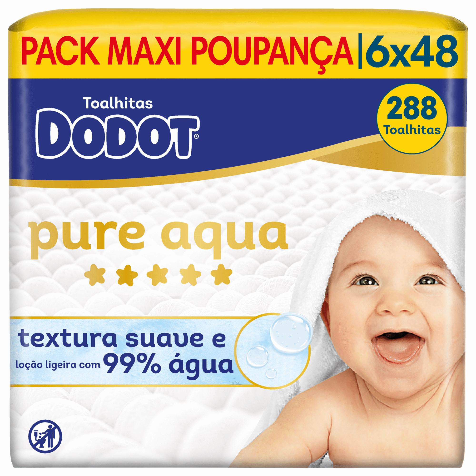 Toalhitas Beb&eacute; Aqua Pure Dodot